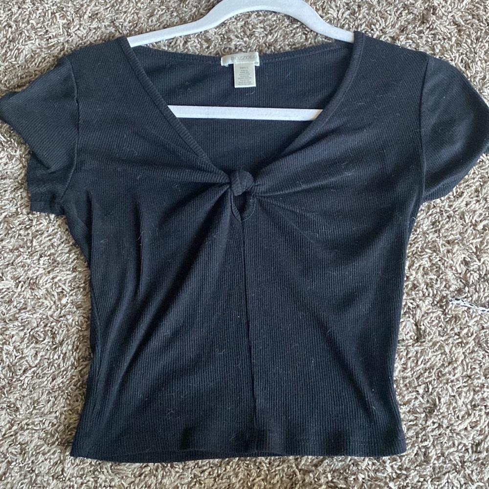 Black cropped top size small